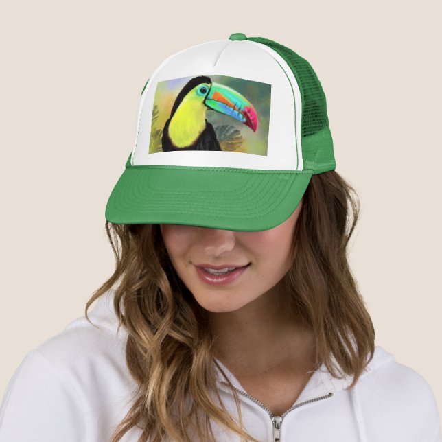 Casquette Toucan Bird Trucker Chapeau Toco (En situation)