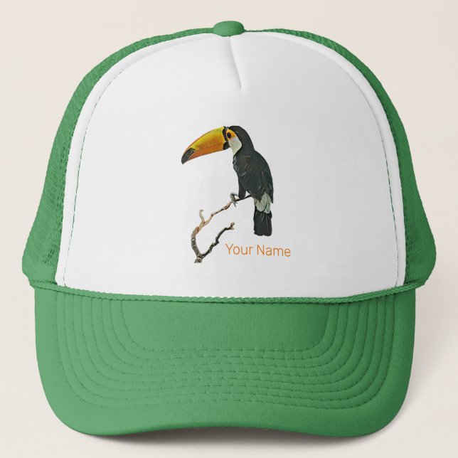 Casquette Toucan Portrait Animal Tropical Bird Design (Devant)
