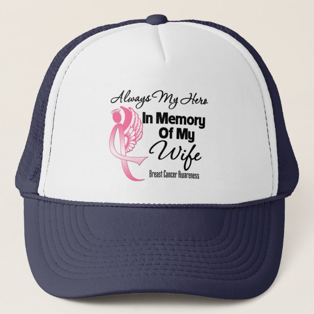 Casquette Toujours Mon Héros En Mémoire Épouse - Cancer Du S (Devant)
