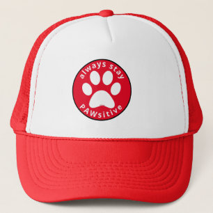 Casquette TOUJOURS RESTER PAWSITIVE drôle de patte chien ins