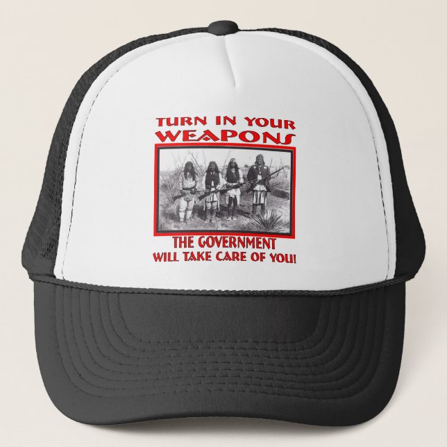 Casquette Tourner Vos Armes Le Gouvernement Prendra Soin (Devant)