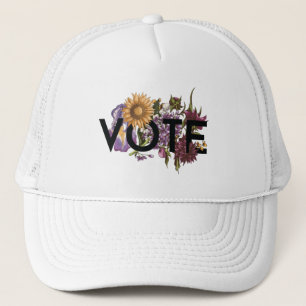 Casquette Tournesol vintage Floral Élégant Féminin Allez Vot