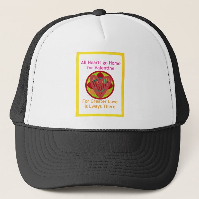 Casquette Tous les coeurs rentrent à la maison pour l'art Va (Devant)