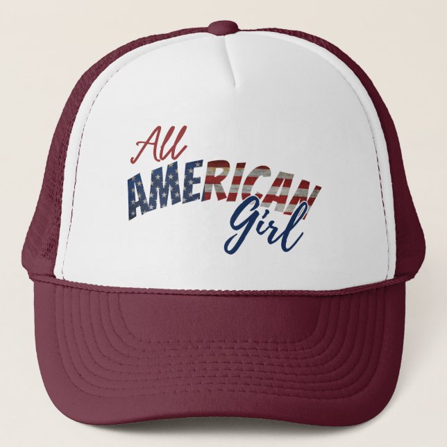 CASQUETTE TOUS LES FILLES AMÉRICAINES TRUCKER HAT (Devant)