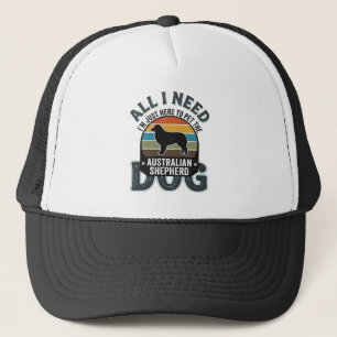 Casquette Tout ce dont j'ai besoin est mon chien Gravure vin