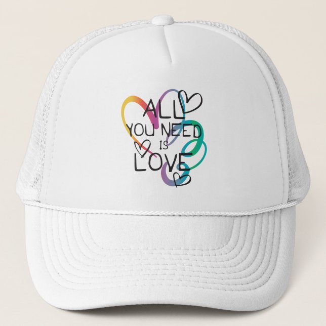 Casquette Tout ce dont vous avez besoin est l'amour (Devant)