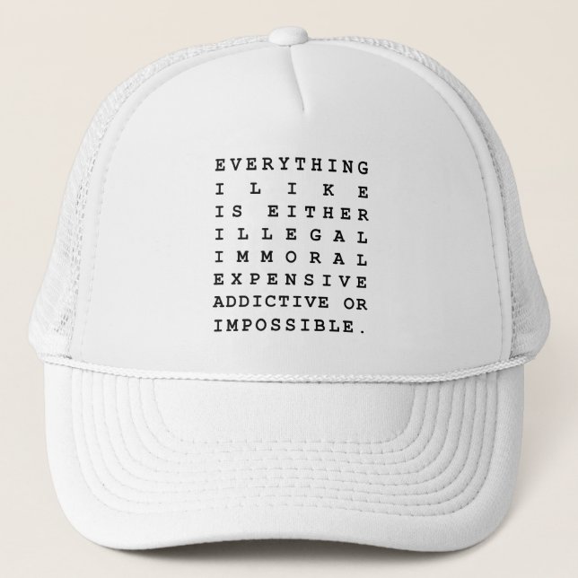 Casquette Tout ce que j'aime (Devant)