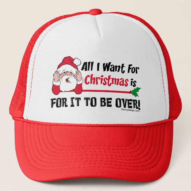Casquette Tout ce que je veux pour Noël (Devant)