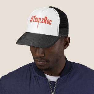 Casquette #TrailsRoc - Chapeau de camion orange doré