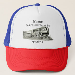 Casquette Train À Vapeur Vintage Facilement Distrait Par, A