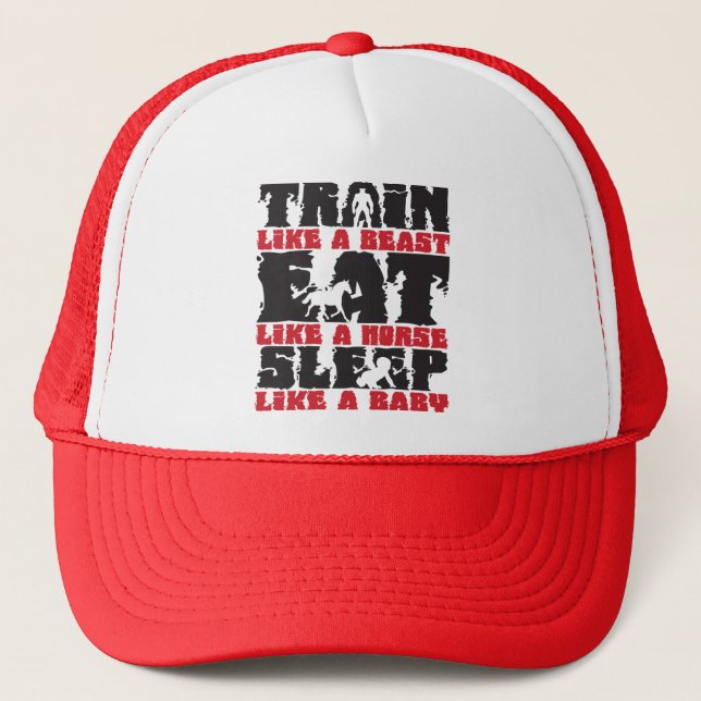 Casquette Train Like A Beast - Gymnase et remise en forme Mo (Devant)