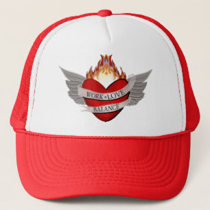 Casquette Travail, Amour, Équilibre avec des ailes