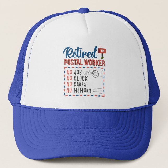 Casquette Travailleur de poste retraité Mailman Retraite (Devant)