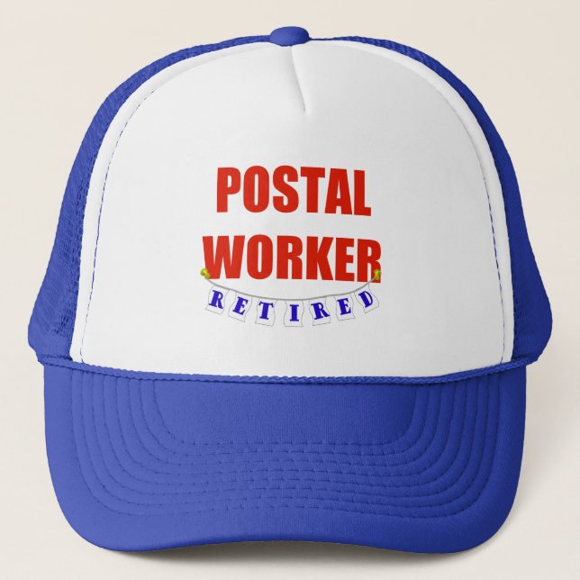 CASQUETTE TRAVAILLEUR POSTAL RETRAITÉ (Devant)