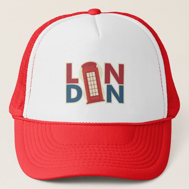 Casquette Travel Villes Londres Blue Red Phone Box (Devant)