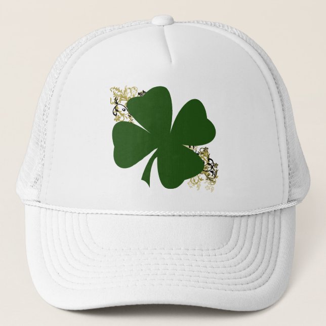 Casquette Trèfle chanceux de quatre feuilles (Devant)