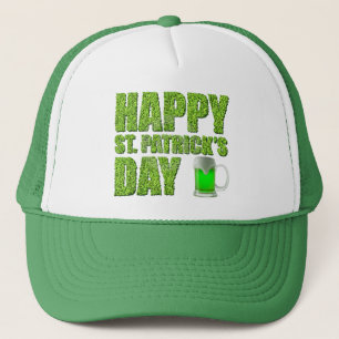 Casquette Trèfles & Bière Verte Joyeuse Fête de la Saint-Pat