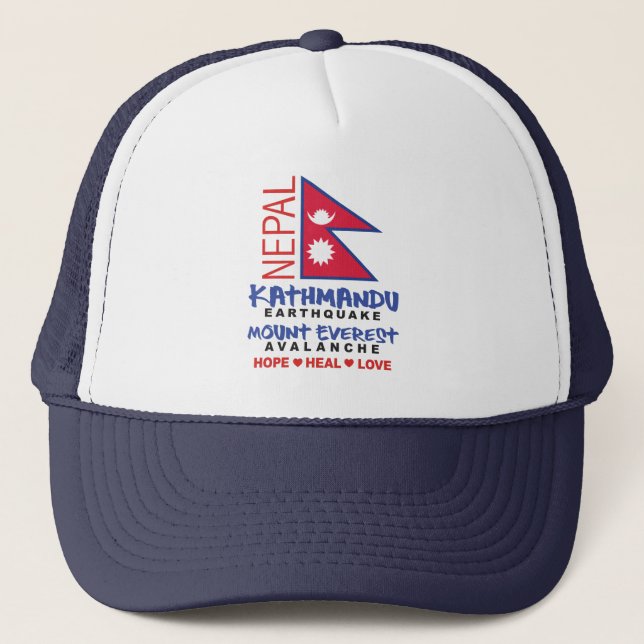 Casquette Tremblement de terre du Népal (Devant)
