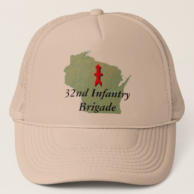 Casquette trente-deuxième L'infanterie avec le Wisconsin (Devant)