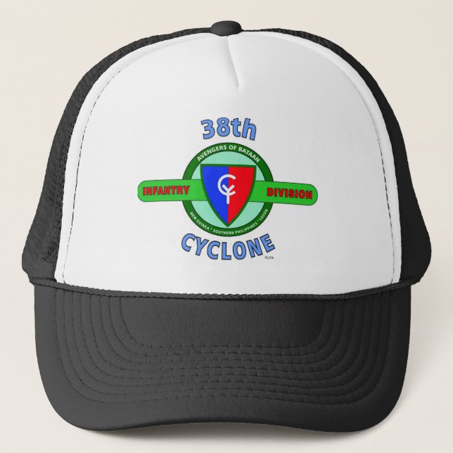 Casquette trente-huitième DIVISION d'INFANTERIE "CYCLONE " (Devant)