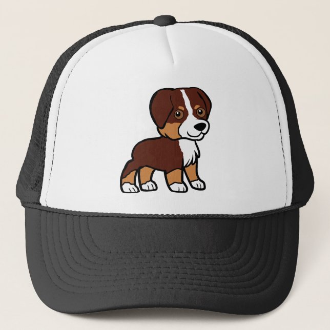 Casquette tri bande dessinée rouge australienne (Devant)