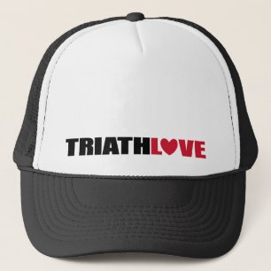 Casquette Triathlon Amour pour nageurs, cyclistes et coureur
