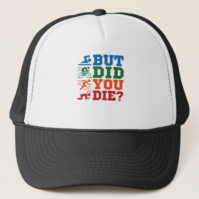 Casquette Triathlon Drôle Mais Avez-Vous Mort À Baignade Vél (Devant)