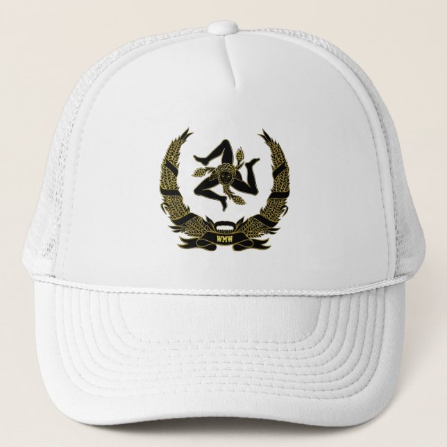 Casquette Trinacria sicilienne personnalisée (Devant)