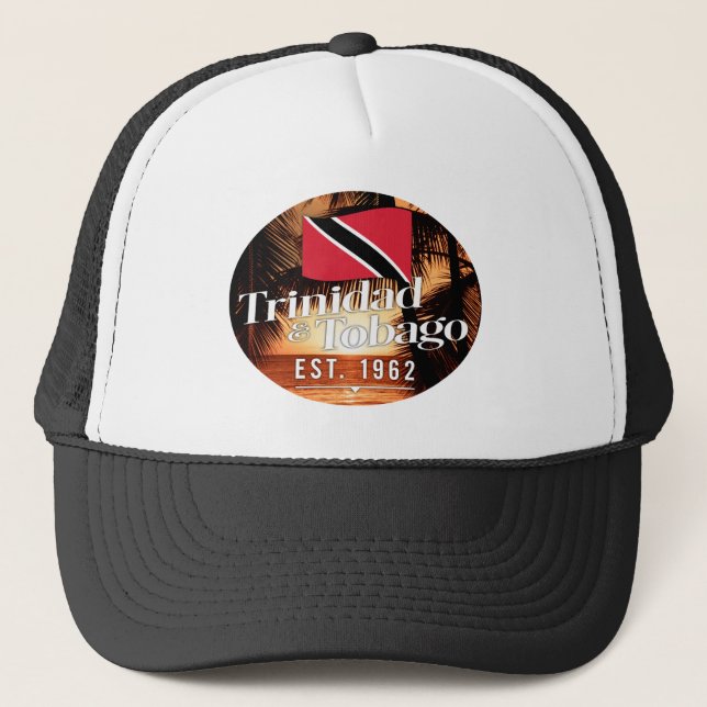 Casquette "Trinidad & Tobago Est. Coucher De Soleil De 1962  (Devant)