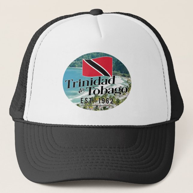 Casquette "Trinidad & Tobago Est. Plage Drapeau De 1962" (Devant)