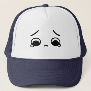 Casquette Triste impression de visage sur Emoji