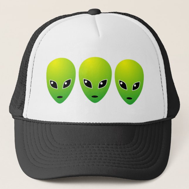Casquette Trois Aliens verts (Devant)