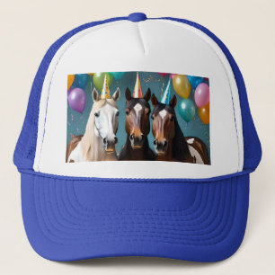Casquette Trois Chevaux Piebald fête d'anniversaire,