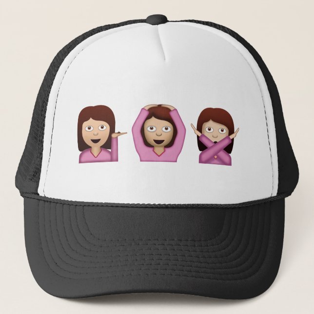 Casquette Trois filles Emoji (Devant)