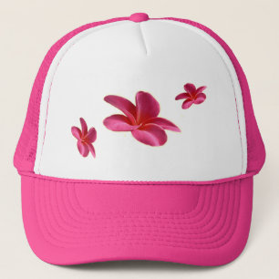 Casquette Trois Fleurs Frangipani Roses,