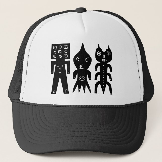 Casquette Trois monstres (Devant)