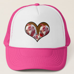 Casquette Trois Poulets Sussex Dans Un Coeur,