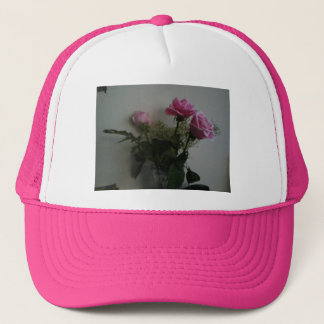 Casquette Trois roses roses