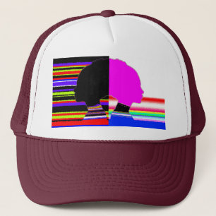 Casquette Trucker à Double Profil Glitch – Pop Art
