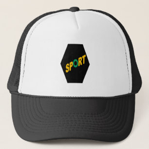 Casquette Trucker blanc noir SPORT FOR ALL Hat