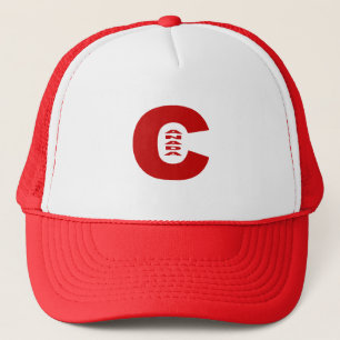 casquette trucker blanc rouge Design CANADA Hat