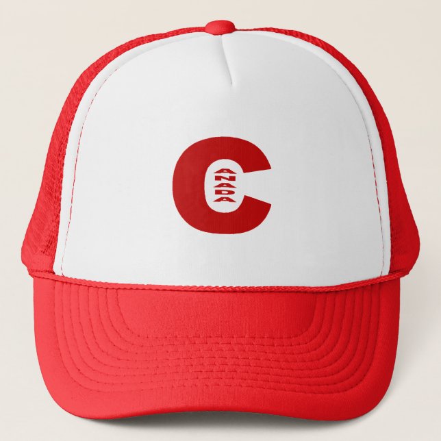 casquette trucker blanc rouge Design CANADA Hat (Front)