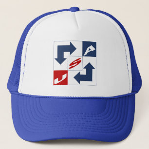 CASQUETTE TRUCKER BLANC ROYAL NOUVEAU DESIGN USA