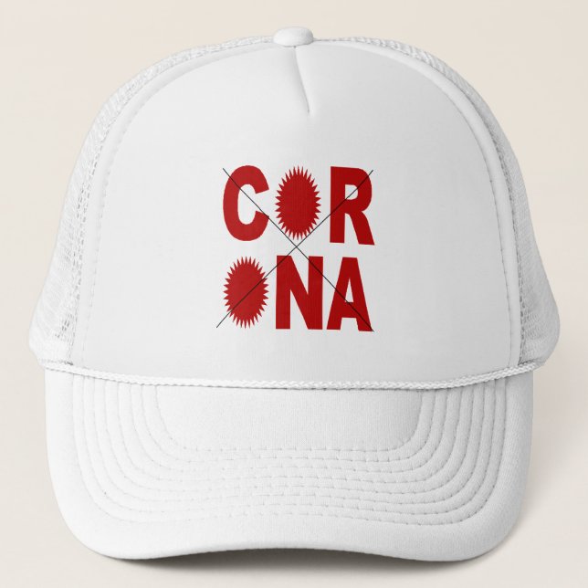 casquette trucker blanche CORONA X Hat (Front)