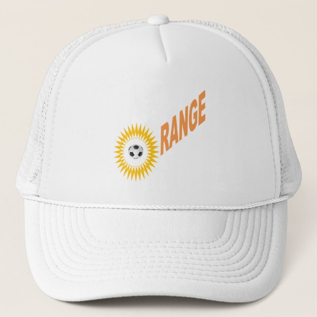 Casquette Trucker Hat  white  DESIGN  SUN  ORANGE SPORT  (Devant)