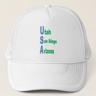Casquette Trucker Hat  white  USA TOURISM