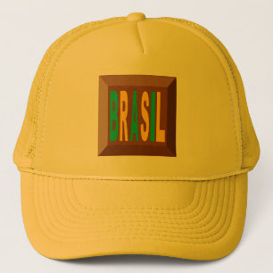 CASQUETTE TRUCKER JAUNE BRASIL CHOCOLAT