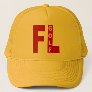 Casquette trucker jaune FLORIDA GOLF Hat