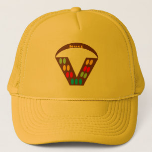 Casquette Trucker jaune  NOEL CHOCOLAT BONBONS
