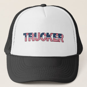 Casquette Trucker Lettres Drapeau américain Patriotic Road P